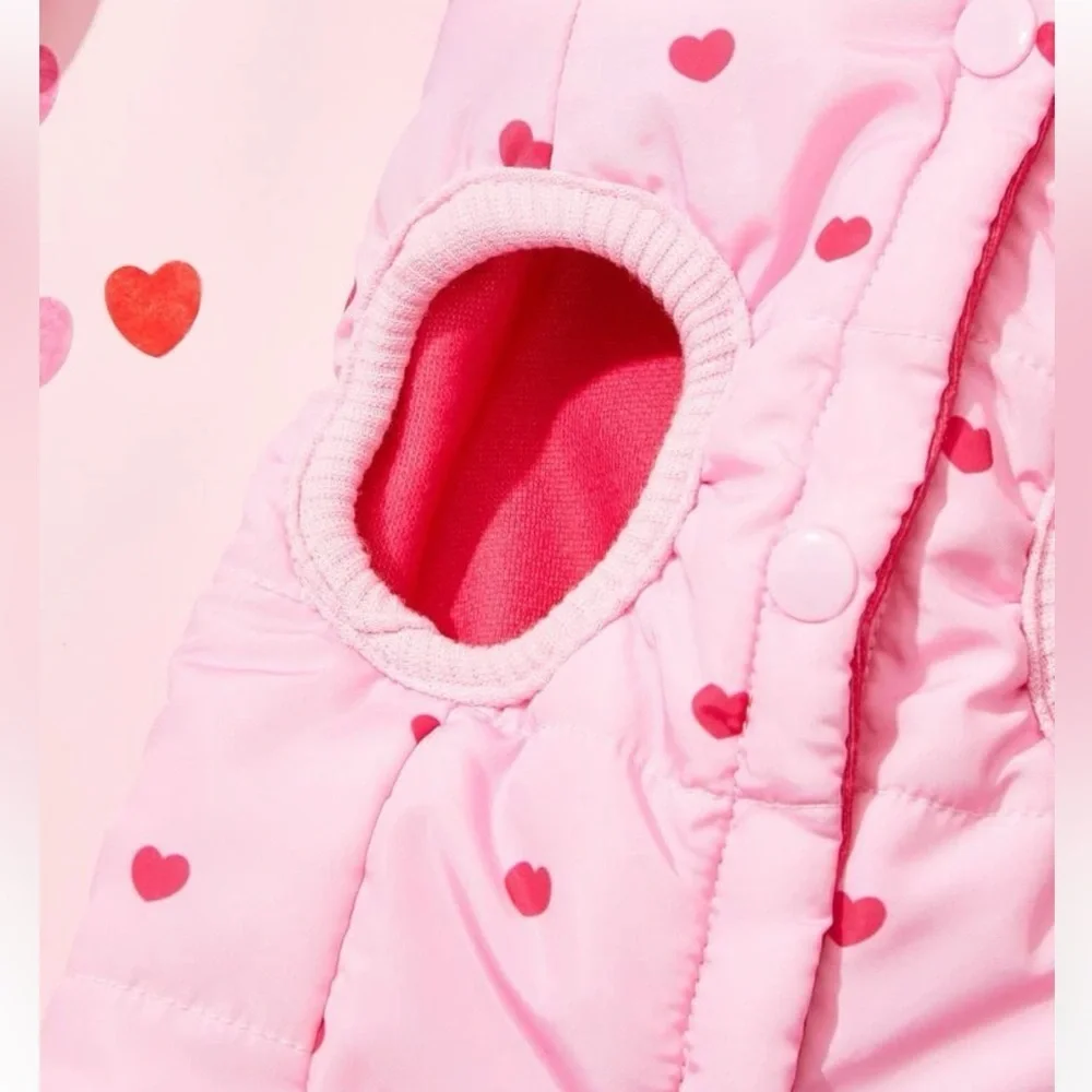 PETSIN Heart Pattern Pet Jacket (REVERSIBLE)